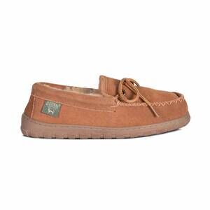 NEW CLOUD NINE women's moccasin indoor-outdoor slippers in chestnut